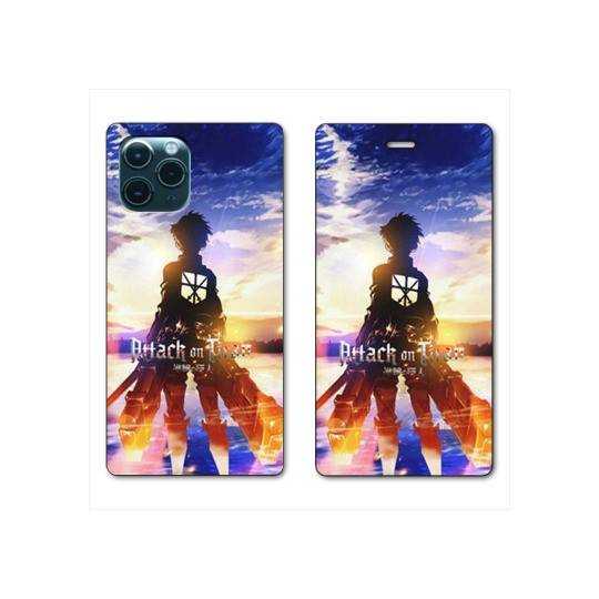 RV Housse cuir portefeuille Iphone 11 (6,1) Manga Attaque titans Soleil