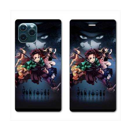 RV Housse cuir portefeuille Iphone 11 (6,1) Manga Damon Slayer Noir