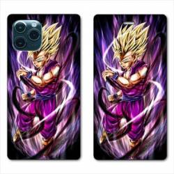 RV Housse cuir portefeuille Iphone 11 (6,1) Manga Dragon Ball Sangohan violet