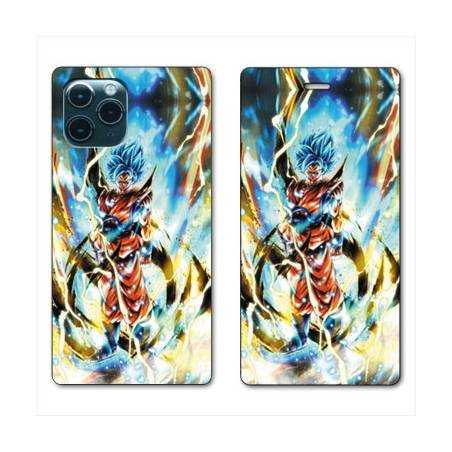 RV Housse cuir portefeuille Iphone 11 (6,1) Manga Dragon Ball Sangoku Blanc
