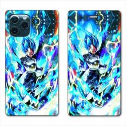 RV Housse cuir portefeuille Iphone 11 (6,1) Manga Dragon Ball Vegeta Bleu