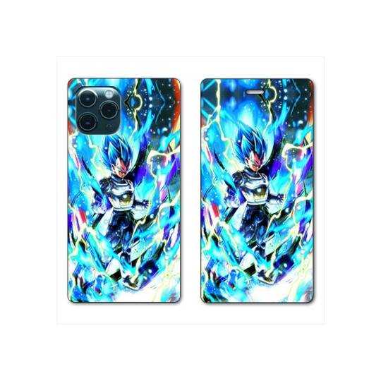 RV Housse cuir portefeuille Iphone 11 (6,1) Manga Dragon Ball Vegeta Bleu
