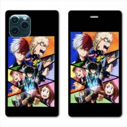 RV Housse cuir portefeuille Iphone 11 (6,1) Manga My hero acadamia noir