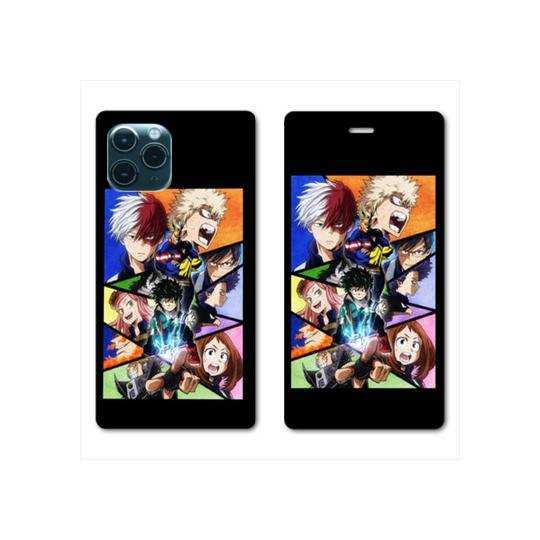 RV Housse cuir portefeuille Iphone 11 (6,1) Manga My hero acadamia noir