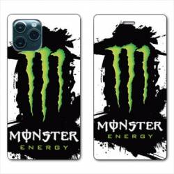RV Housse cuir portefeuille Iphone 11 (6,1) Monster Energy tache