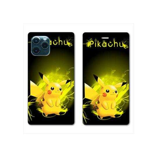 RV Housse cuir portefeuille Iphone 11 (6,1) Pokemon Pikachu eclair