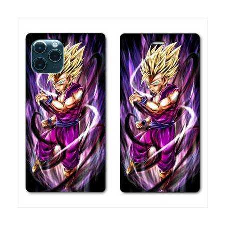 RV Housse cuir portefeuille Iphone 11 Pro (5,8) Manga Dragon Ball Sangohan violet