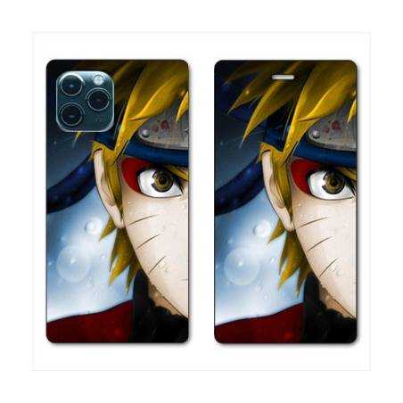 RV Housse cuir portefeuille Iphone 11 Pro (5,8) Manga Naruto blanc