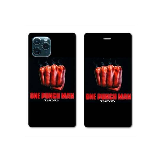 RV Housse cuir portefeuille Iphone 11 Pro (5,8) Manga One Punch Man poing