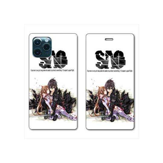 RV Housse cuir portefeuille Iphone 11 Pro (5,8) Manga SAO sword Art Online blanc