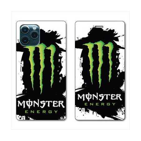 RV Housse cuir portefeuille Iphone 11 Pro (5,8) Monster Energy tache