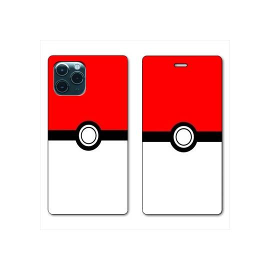 RV Housse cuir portefeuille Iphone 11 Pro (5,8) Pokemon Pokeball
