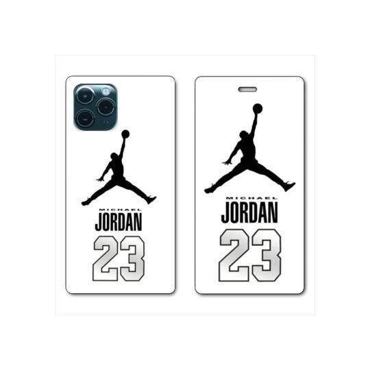 RV Housse cuir portefeuille Iphone 11 Pro Max (6,5) Jordan 23 Blanc