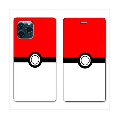 RV Housse cuir portefeuille Iphone 11 Pro Max (6,5) Pokemon Pokeball