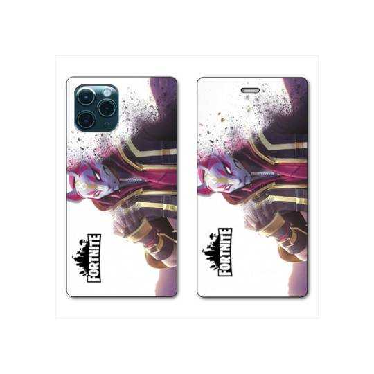 RV Housse cuir portefeuille Iphone 11 Pro Max (6,5) Fortnite Blanc