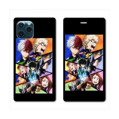 RV Housse cuir portefeuille Iphone 11 Pro Max (6,5) Manga My hero acadamia noir