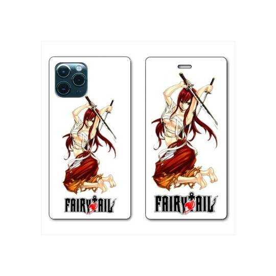 RV Housse cuir portefeuille Iphone 11 Pro Max (6,5) Manga Fairy Tail Erza