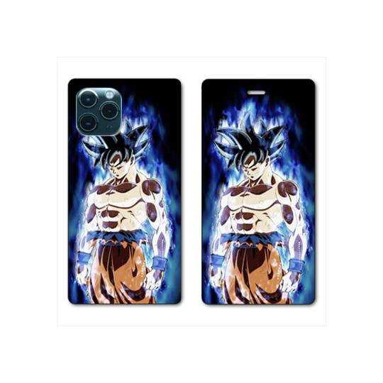 RV Housse cuir portefeuille Iphone 11 Pro Max (6,5) Manga Dragon Ball Sangoku Noir