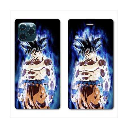 RV Housse cuir portefeuille Iphone 11 Pro Max (6,5) Manga Dragon Ball Sangoku Noir