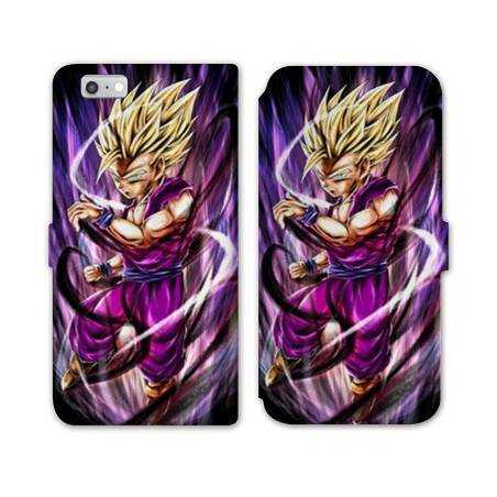 RV Housse cuir portefeuille Iphone 6 / 6s Manga Dragon Ball Sangohan violet