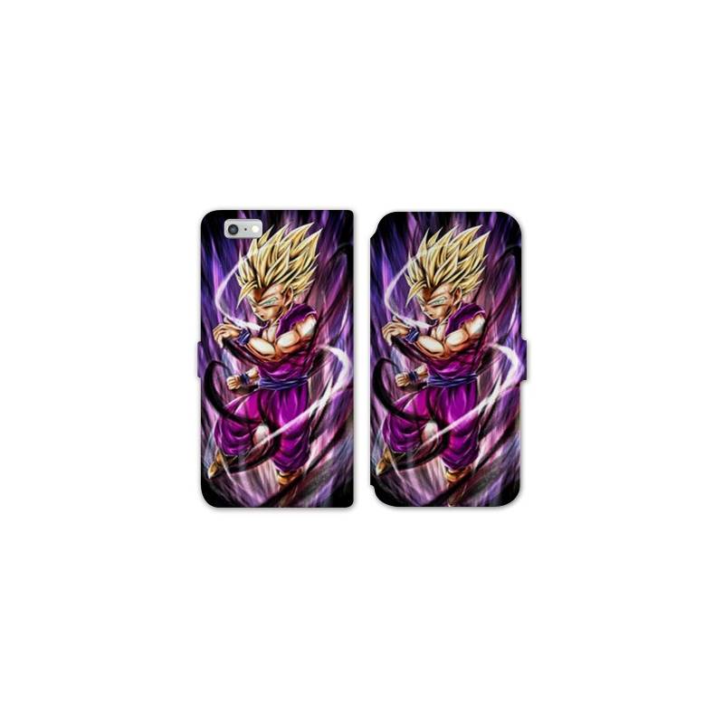 RV Housse cuir portefeuille Iphone 6 / 6s Manga Dragon Ball Sangohan violet