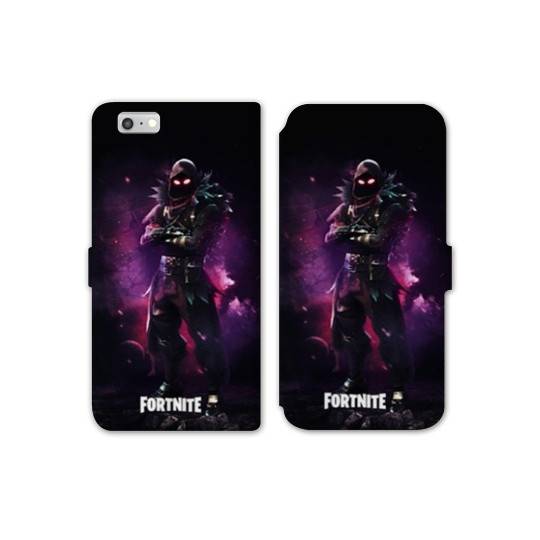 RV Housse cuir portefeuille Iphone 6 / 6s Fortnite Raven