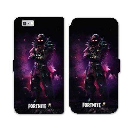 RV Housse cuir portefeuille Iphone 6 / 6s Fortnite Raven