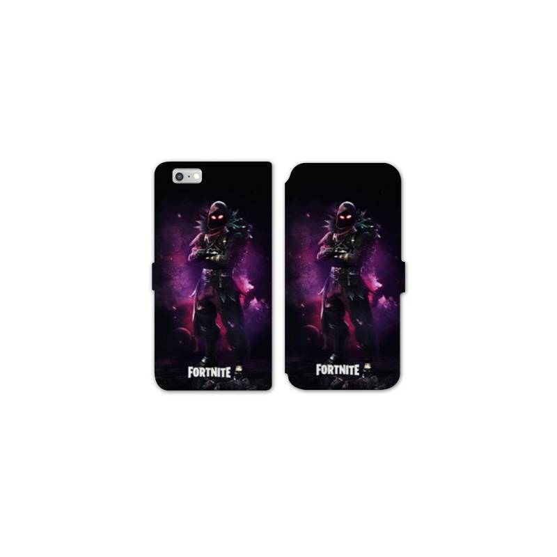RV Housse cuir portefeuille Iphone 6 / 6s Fortnite Raven