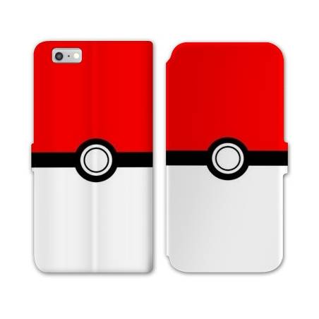 RV Housse cuir portefeuille Iphone 6 / 6s Pokemon Pokeball