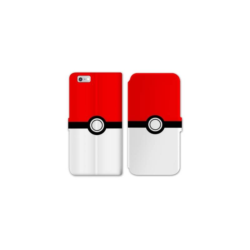 RV Housse cuir portefeuille Iphone 6 / 6s Pokemon Pokeball