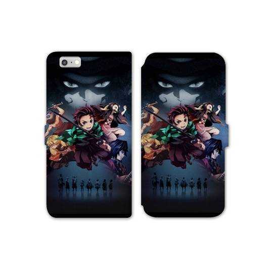 RV Housse cuir portefeuille Iphone 7 / 8 Manga Damon Slayer Noir
