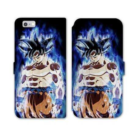 RV Housse cuir portefeuille Iphone 7 / 8 Manga Dragon Ball Sangoku Noir