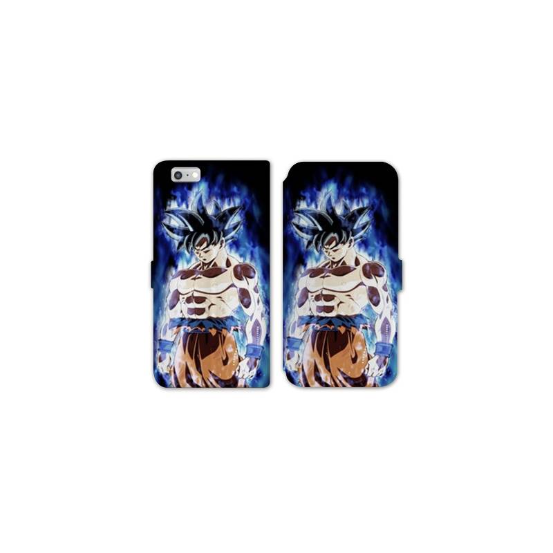 RV Housse cuir portefeuille Iphone 7 / 8 Manga Dragon Ball Sangoku Noir