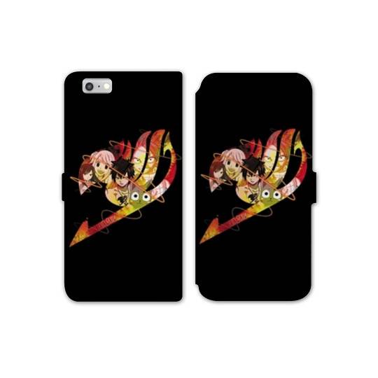 RV Housse cuir portefeuille Iphone 7 / 8 Manga Fairy Tail Logo Noir