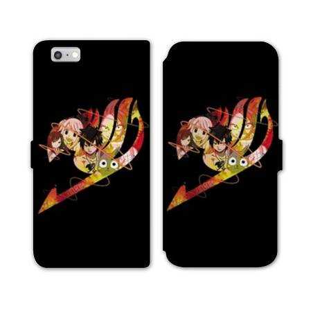 RV Housse cuir portefeuille Iphone 7 / 8 Manga Fairy Tail Logo Noir