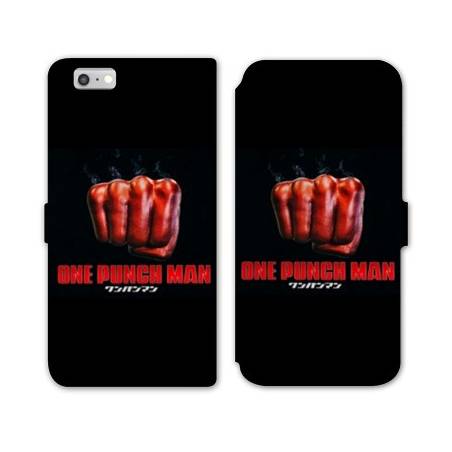 RV Housse cuir portefeuille Iphone 7 / 8 Manga One Punch Man poing