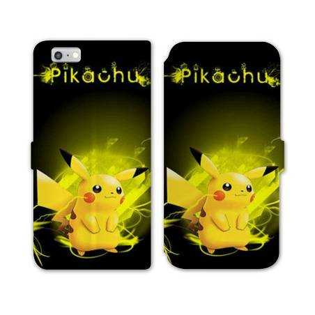 RV Housse cuir portefeuille Iphone 7 / 8 Pokemon Pikachu eclair