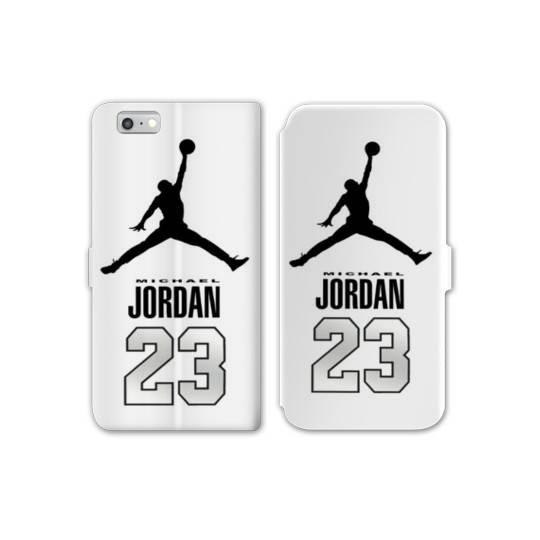 RV Housse cuir portefeuille Iphone 7 / 8 Jordan 23 Blanc