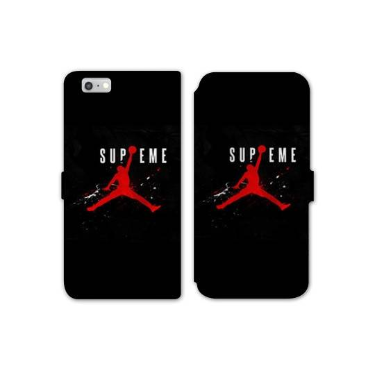 RV Housse cuir portefeuille Iphone 7 / 8 Jordan Supreme Noir