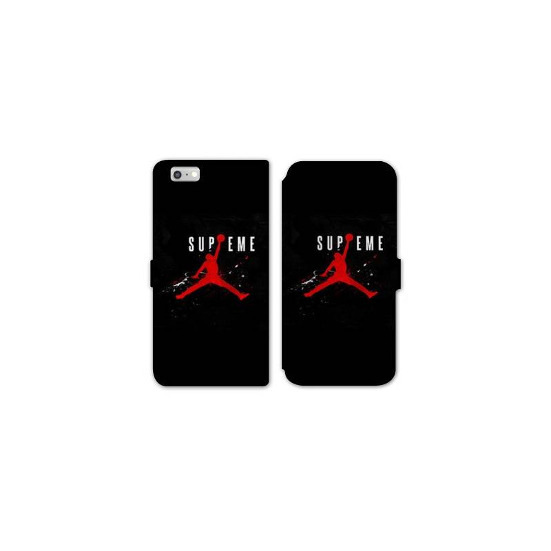RV Housse cuir portefeuille Iphone 7 / 8 Jordan Supreme Noir