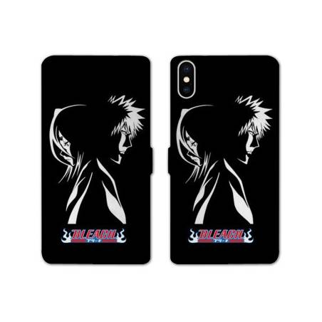 RV Housse cuir portefeuille Iphone XR Manga Bleach duo