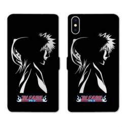 RV Housse cuir portefeuille Iphone X / XS Manga Bleach duo