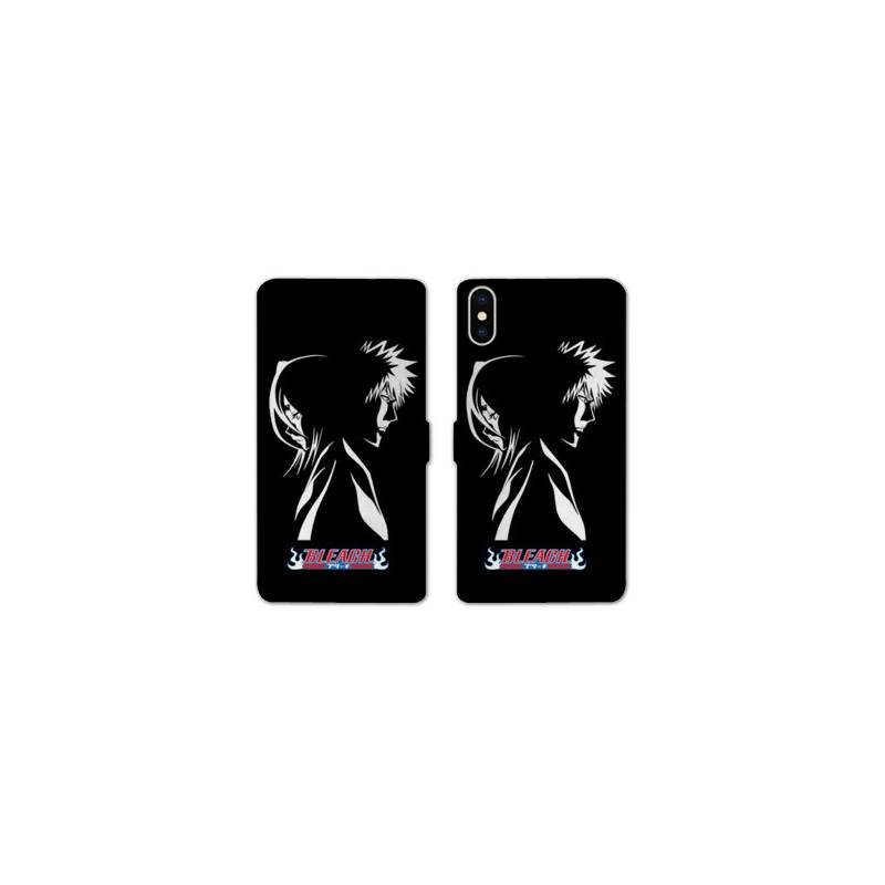RV Housse cuir portefeuille Iphone X / XS Manga Bleach duo