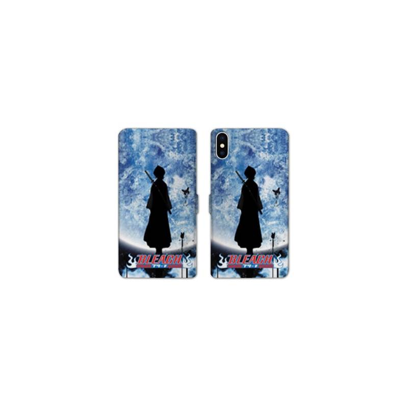 RV Housse cuir portefeuille Iphone X / XS Manga Bleach lune
