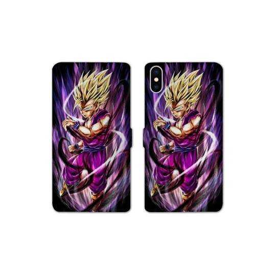 RV Housse cuir portefeuille Samsung Galaxy A10 Manga Dragon Ball Sangohan violet