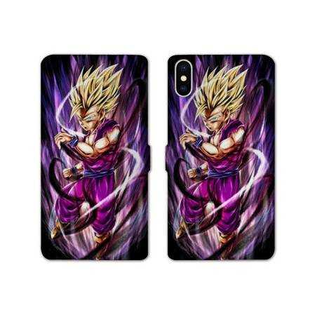 RV Housse cuir portefeuille Samsung Galaxy A10 Manga Dragon Ball Sangohan violet