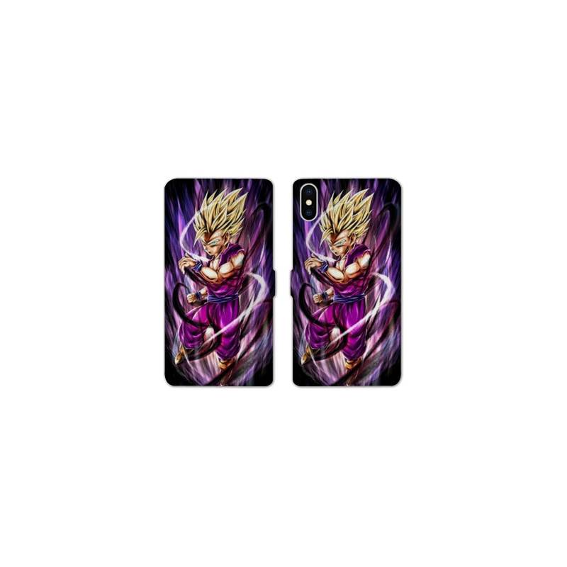 RV Housse cuir portefeuille Samsung Galaxy A10 Manga Dragon Ball Sangohan violet