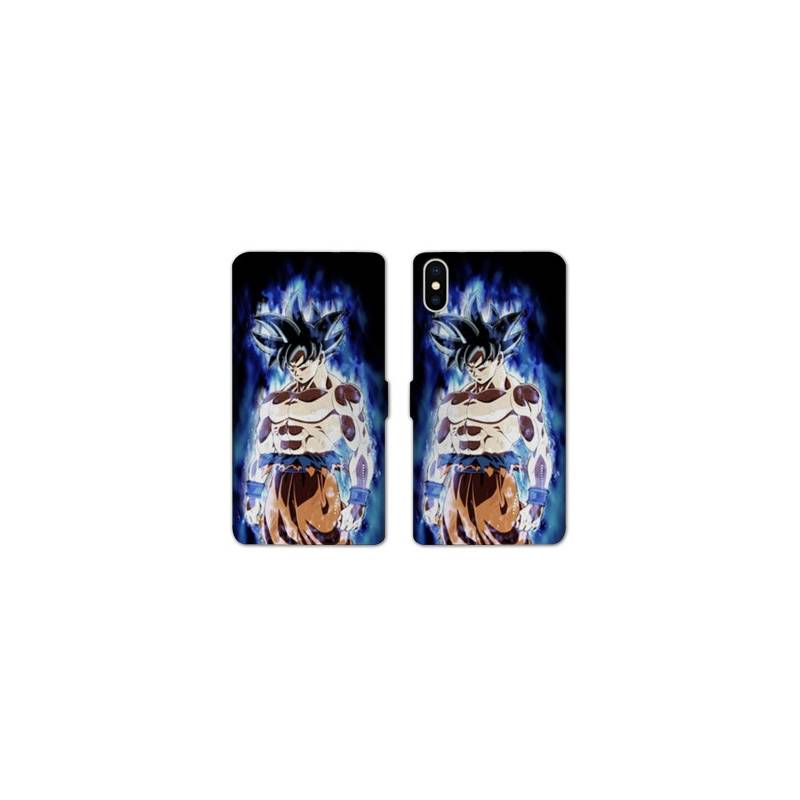 RV Housse cuir portefeuille Samsung Galaxy A10 Manga Dragon Ball Sangoku Noir