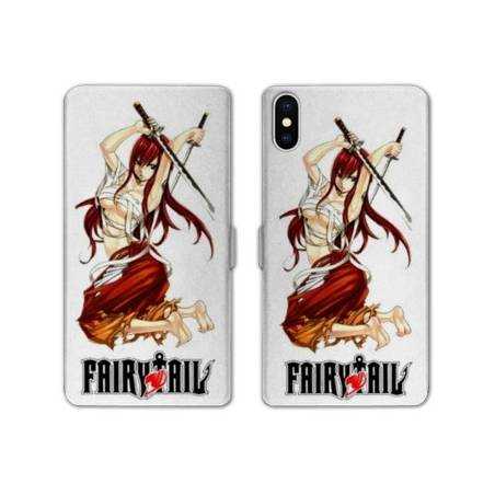 RV Housse cuir portefeuille Samsung Galaxy A10 Manga Fairy Tail Erza