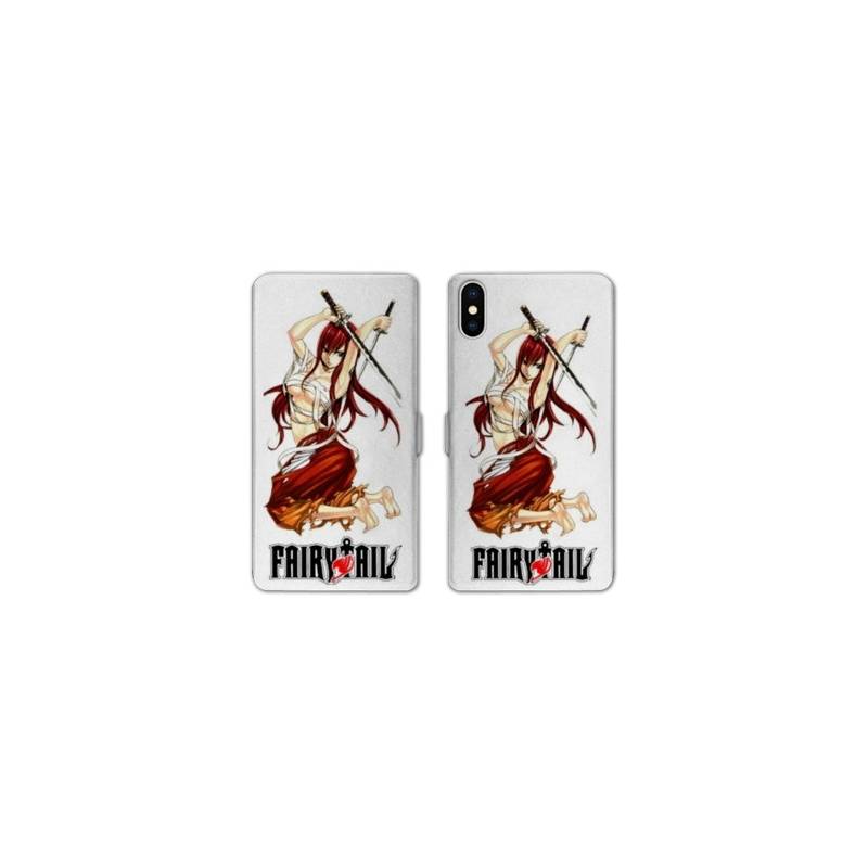 RV Housse cuir portefeuille Samsung Galaxy A10 Manga Fairy Tail Erza